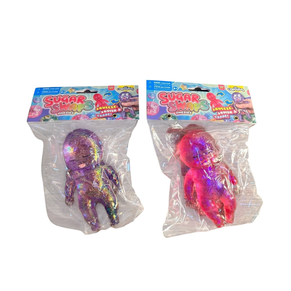 ORB Sugar Swaps Onesies Squishy‎ Baby Toy Set of 2 Pink Purple Curiositias